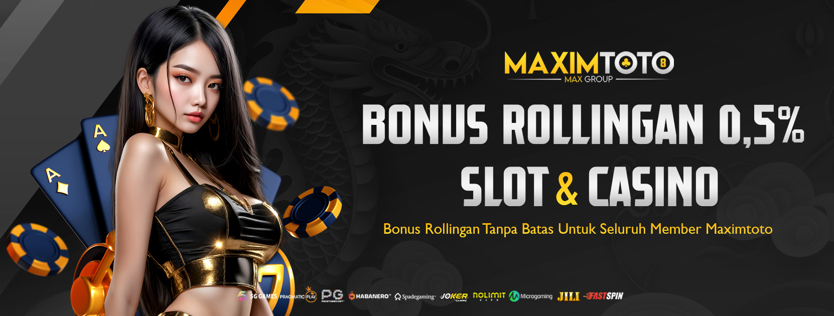 BONUS ROLLINGAN SLOT & LIVE CASINO 0.5%